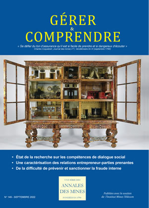 Gérer et Comprendre - N° 149 - Septembre 2022