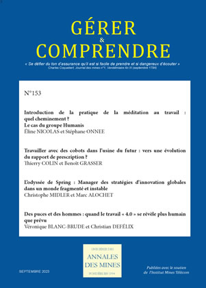 Gérer et Comprendre - N° 153 - Septembre 2023