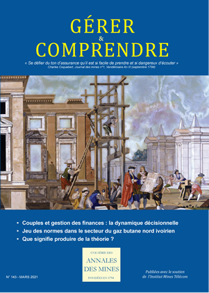 Gérer et Comprendre - N° 143 - Mars 2021